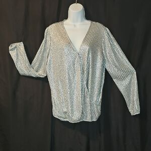 Vince Camuto Sparkling Silver Top